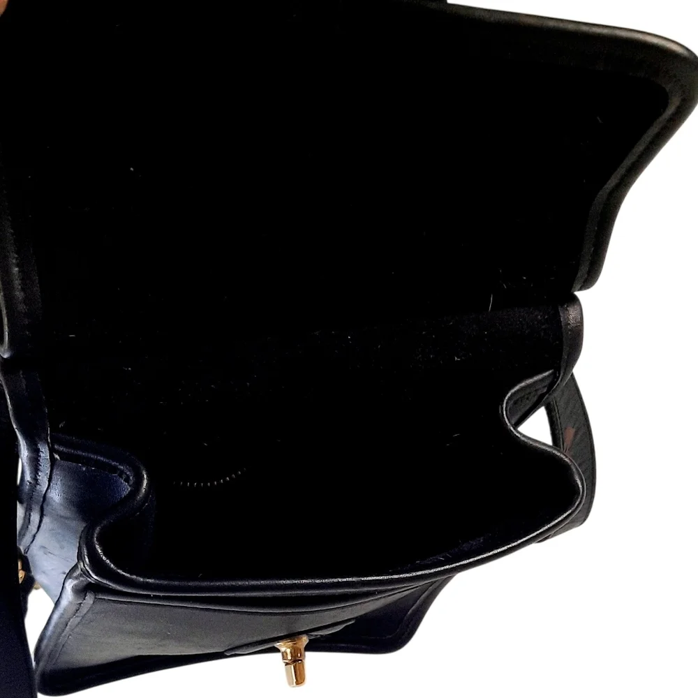 Vintage COACH 9930 Murphy BLACK Leather Crossbody Bag Purse - Picture 5 of 5